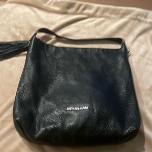 Michael Kors black purse with additional strap for longer